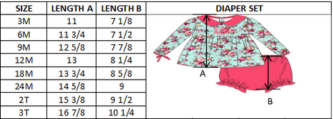 GIRL'S SIZE CHARTS – The Trendy Toddler Smocked