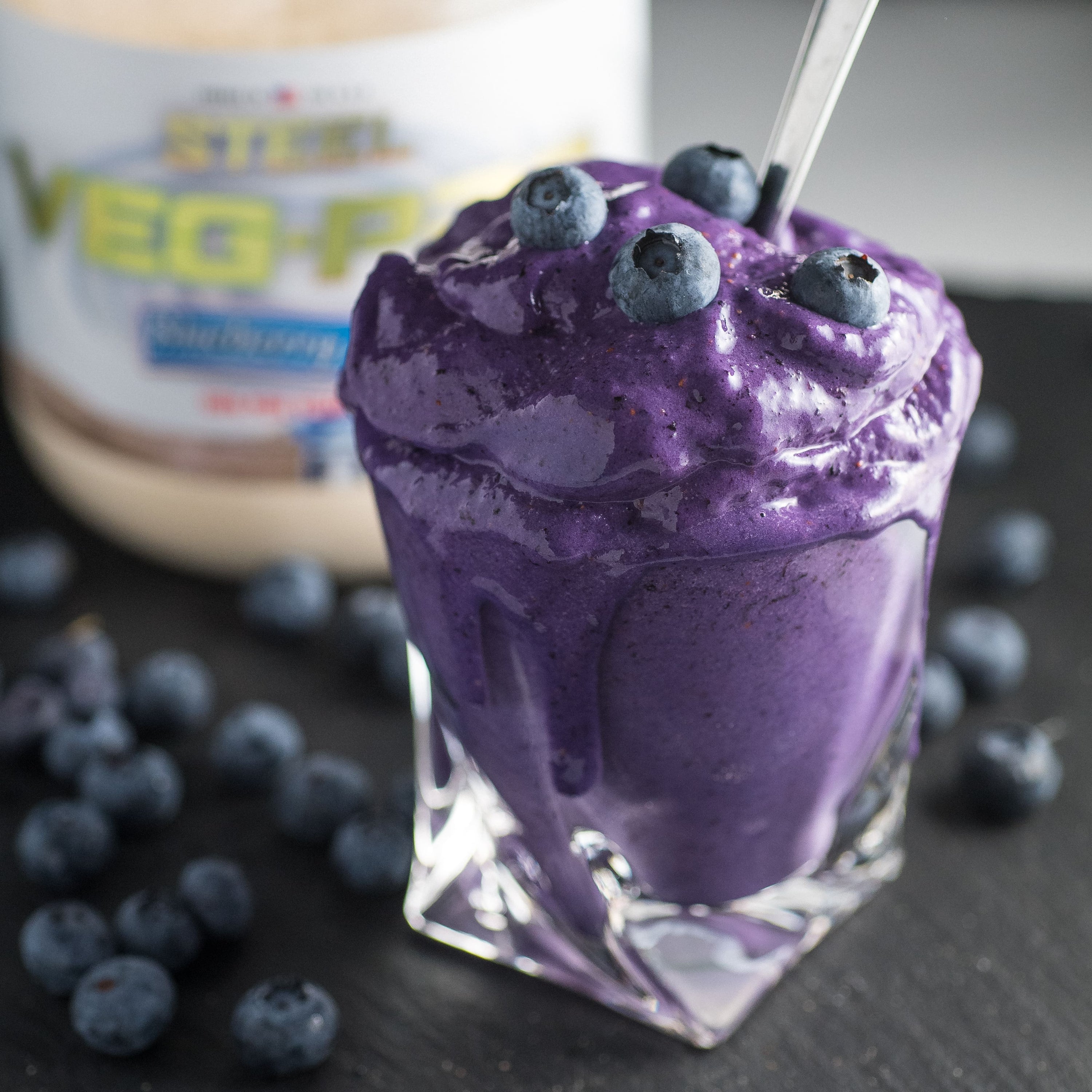 Vegan Blueberry Muffin Fluff Protein Shake - Steel Supplements