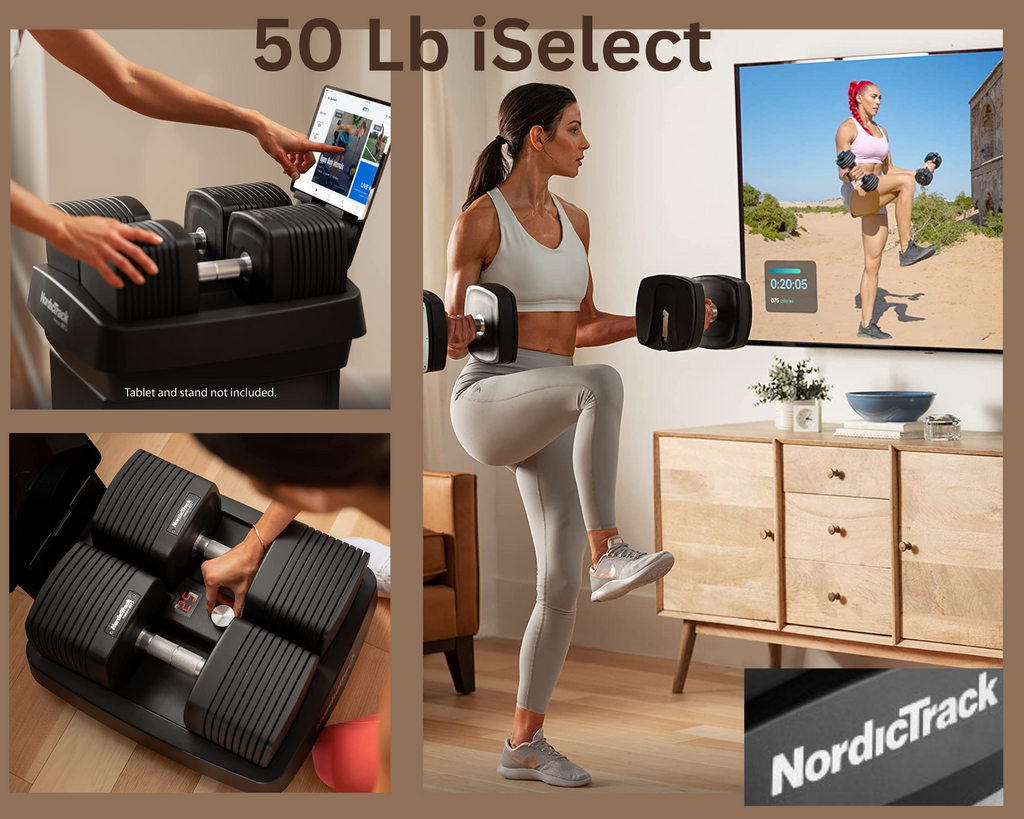 NordicTrack iSelect 50 lb Dumbbells