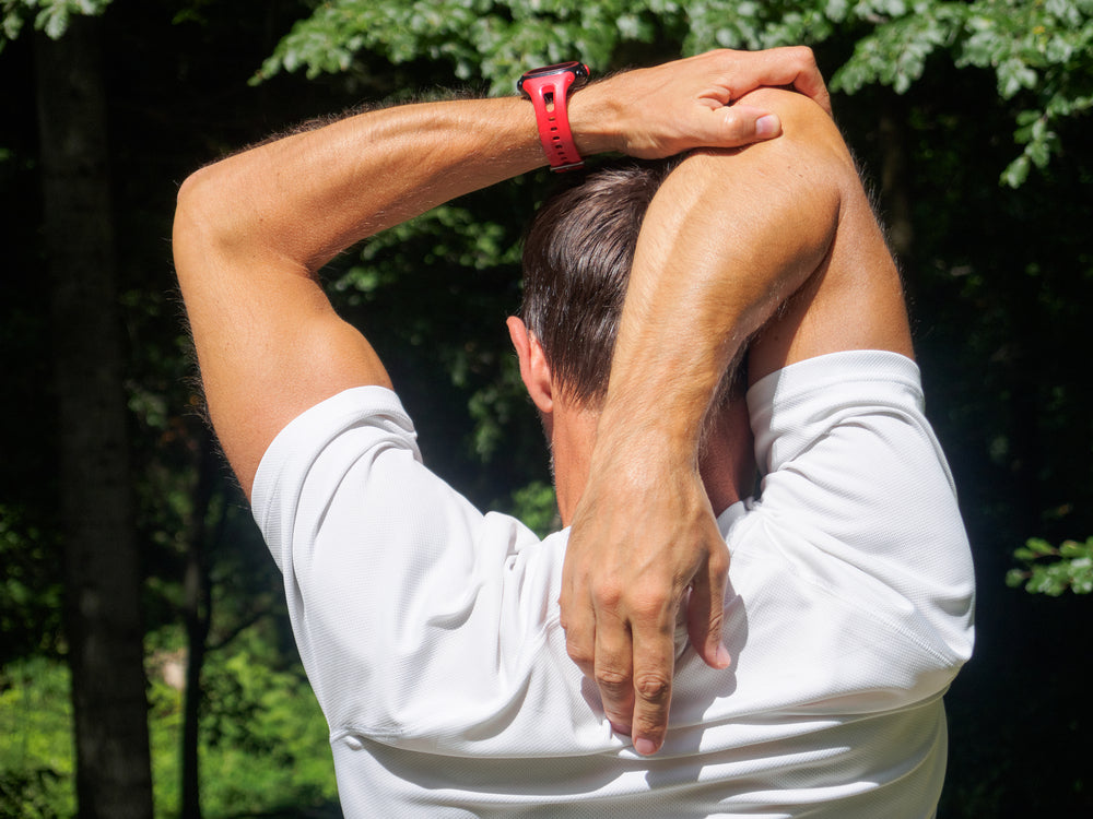 Triceps overhead stretch – Image from Shutterstock