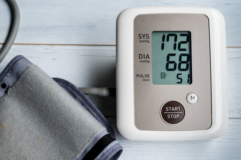 Blood pressure gauge show Hypertension or High Blood Pressure.