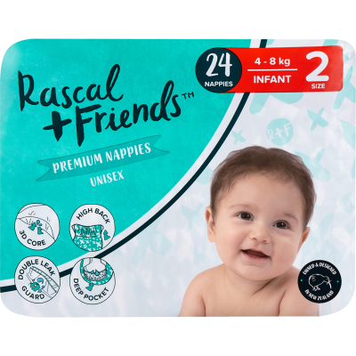 Rascal and Friends Premium Nappy Pants Unisex 13-18kg Walker 28pk, Baby,  Toddler & Kids