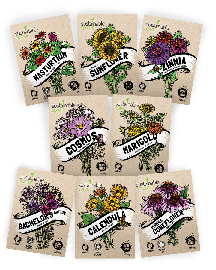 Edible Flower Seed Collection - 5 Varieties – Sacred Elements