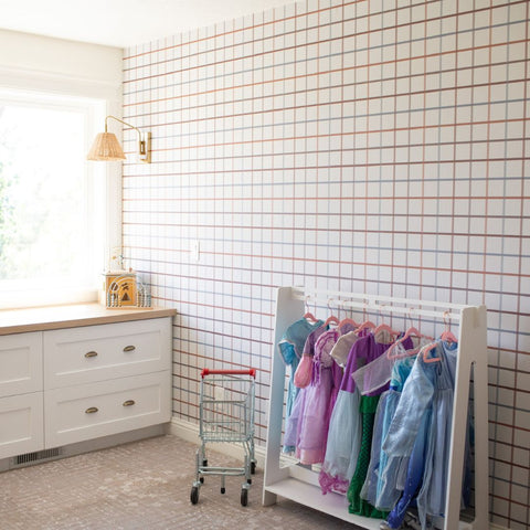 bathroom wallpaper and kids outfits