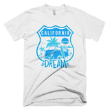 California Dream, Beach, Surfing, Route 66 Summer Short-Sleeve T-Shirt