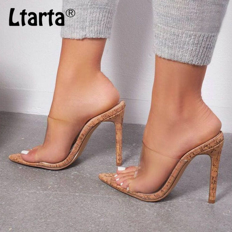 Ltarta 2019 12cm Heels Comfortable Natural Fruit Transparent High Heel