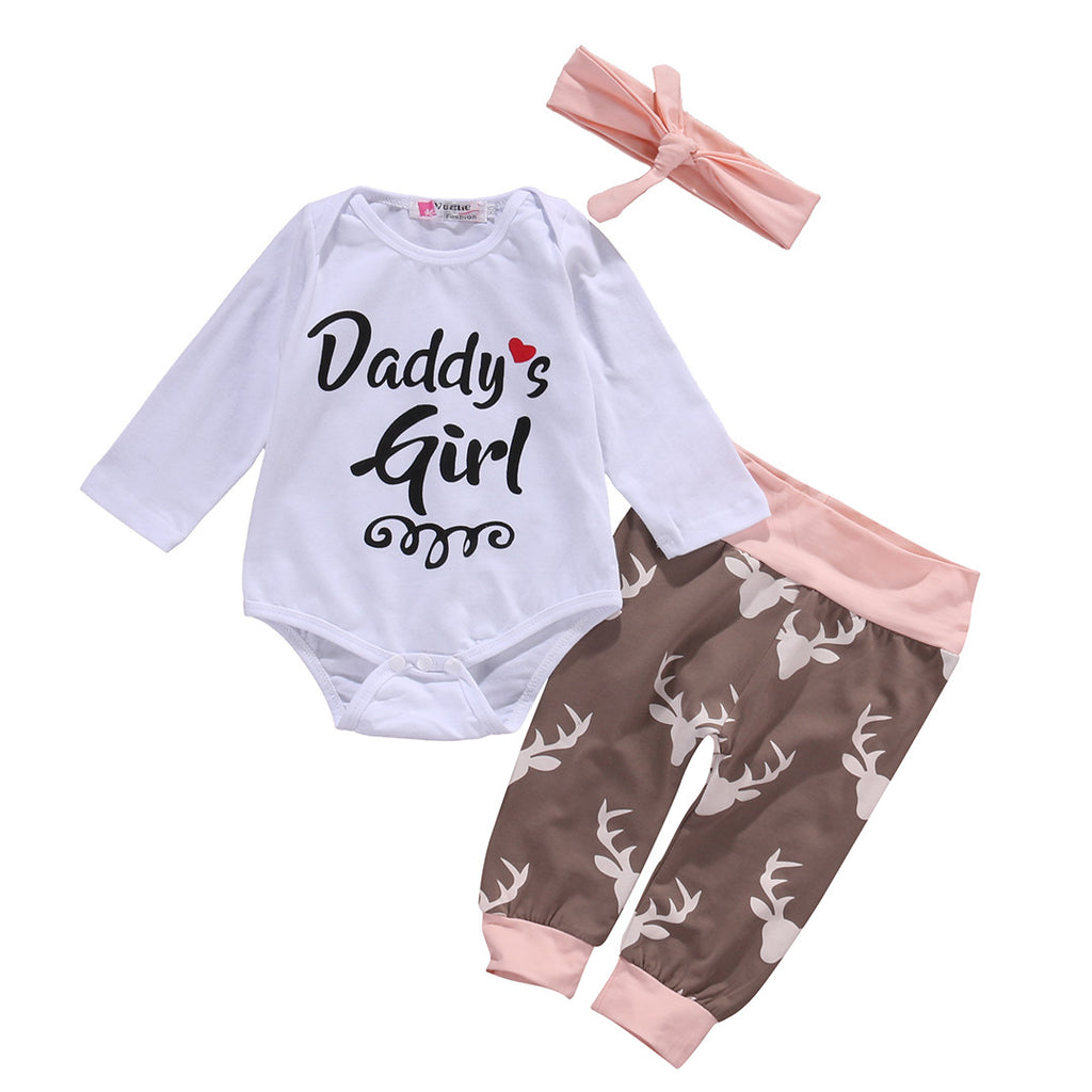 Girls Nz Daddys Girl Onesie Pants Set