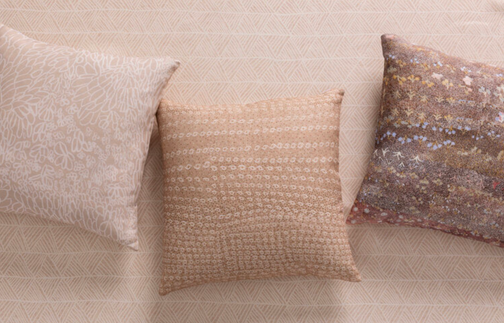 Cushions patterned with Aboriginal art