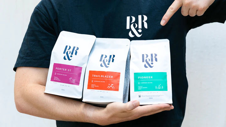 close up of four different coffee blends from Pablo & Rusty's