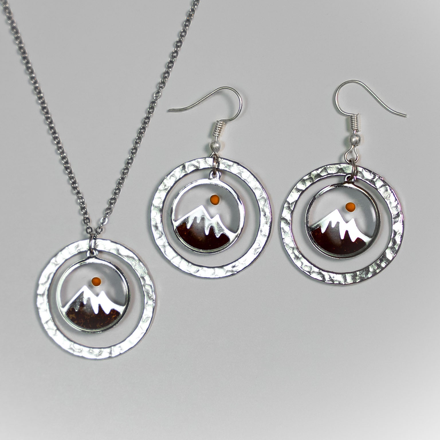 "Faith Like A Mustard Seed" Silver Necklace + Earrings Bundle