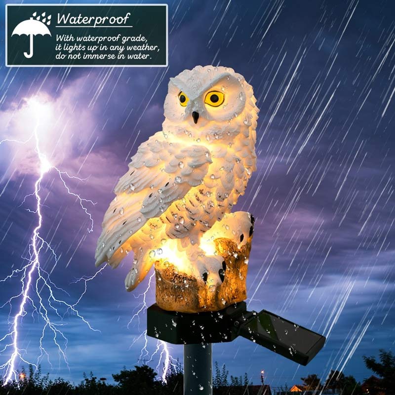 waterproof owl Solar led garden light