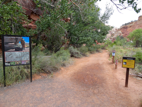 Entrance to Hickman Bridge Trail in Capitol Reef National Park