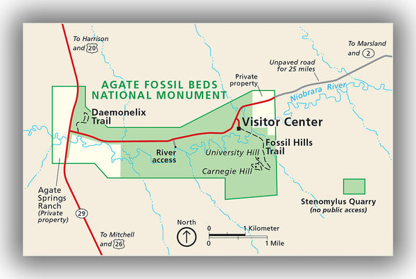 Agate Fossil Beds National Monument Map