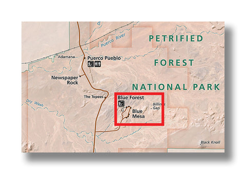 Blue Mesa Trailhead Location in Petrified Forest National Park