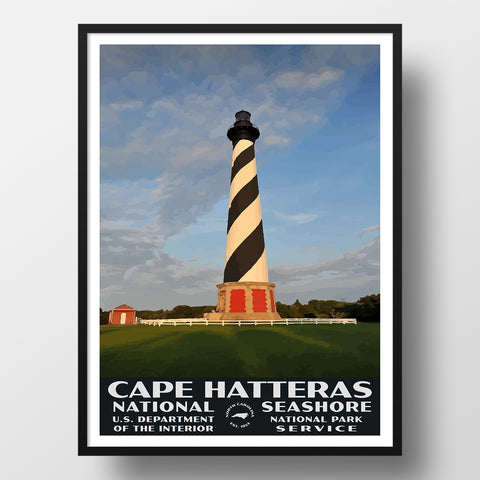 WPA Style Poster of Cape Hatteras National Seashore