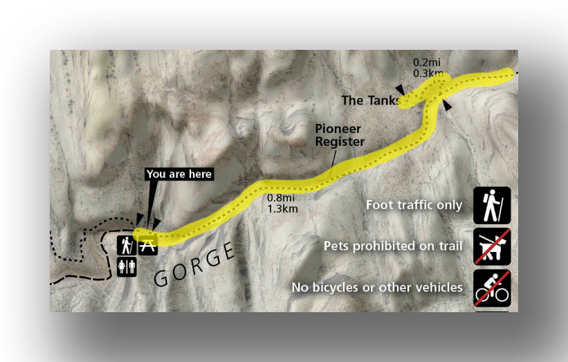 Capitol Gorge Trail map, 200331