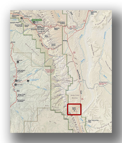 cedar mesa campground map in capitol reef national park