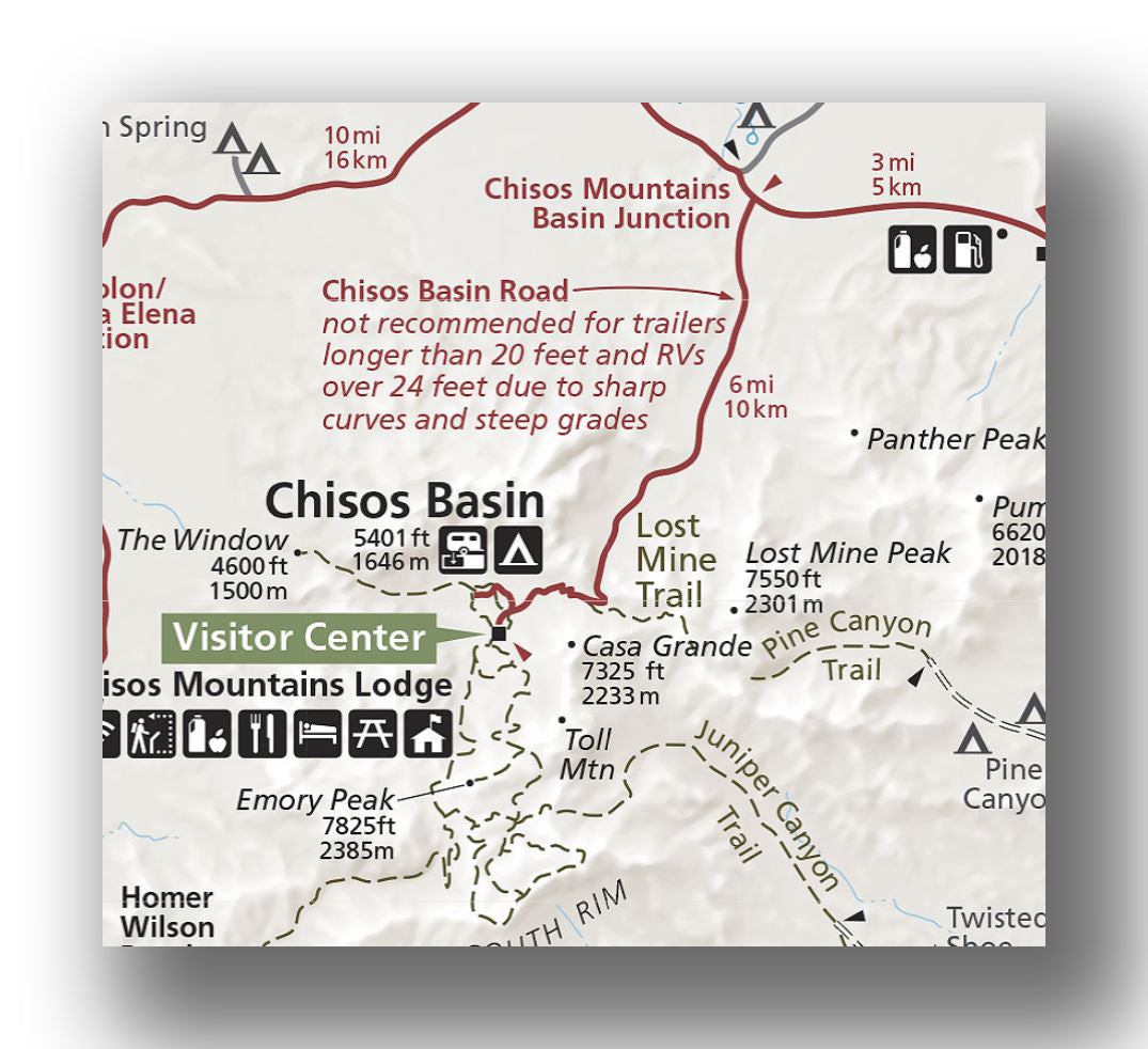 Big Bend National Park Chisos Basin area
