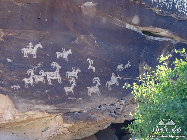 Petroglyphs on the Delicate Arch Trail in Arches National Park