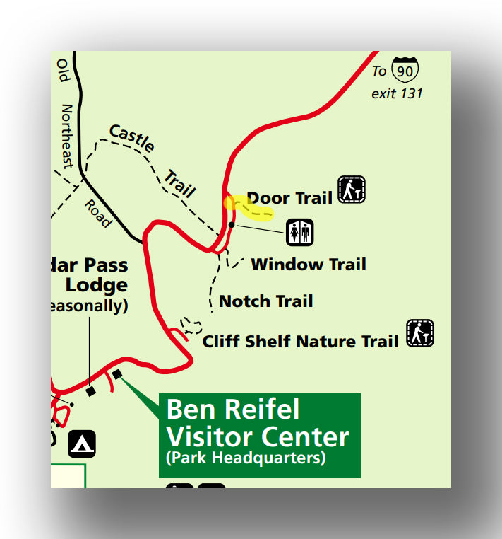 door trail map in badlands national park