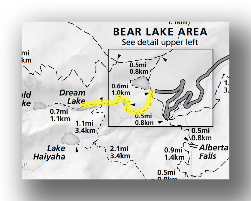 dream lake trail map in rocky mountain national park