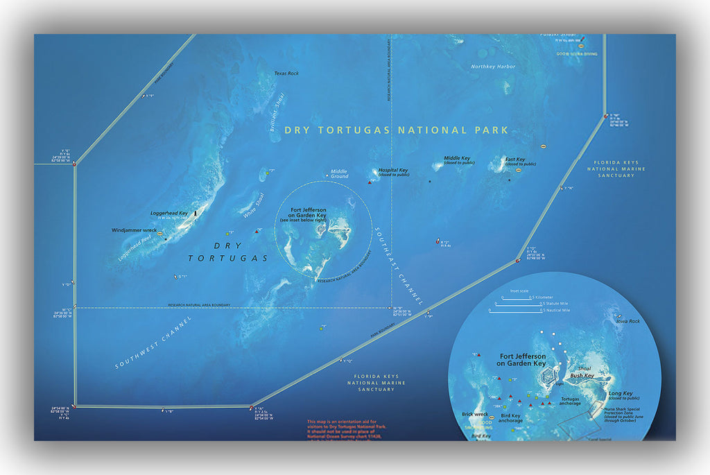 dry tortugas national park map