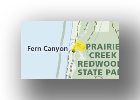 Fern Canyon hiking map