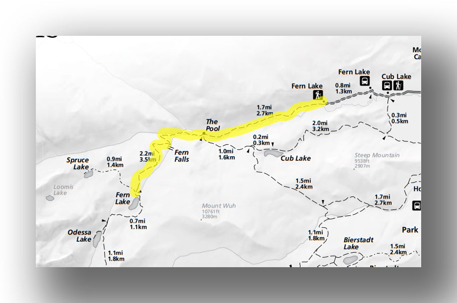 fern lake trail map in rocky mountain national park