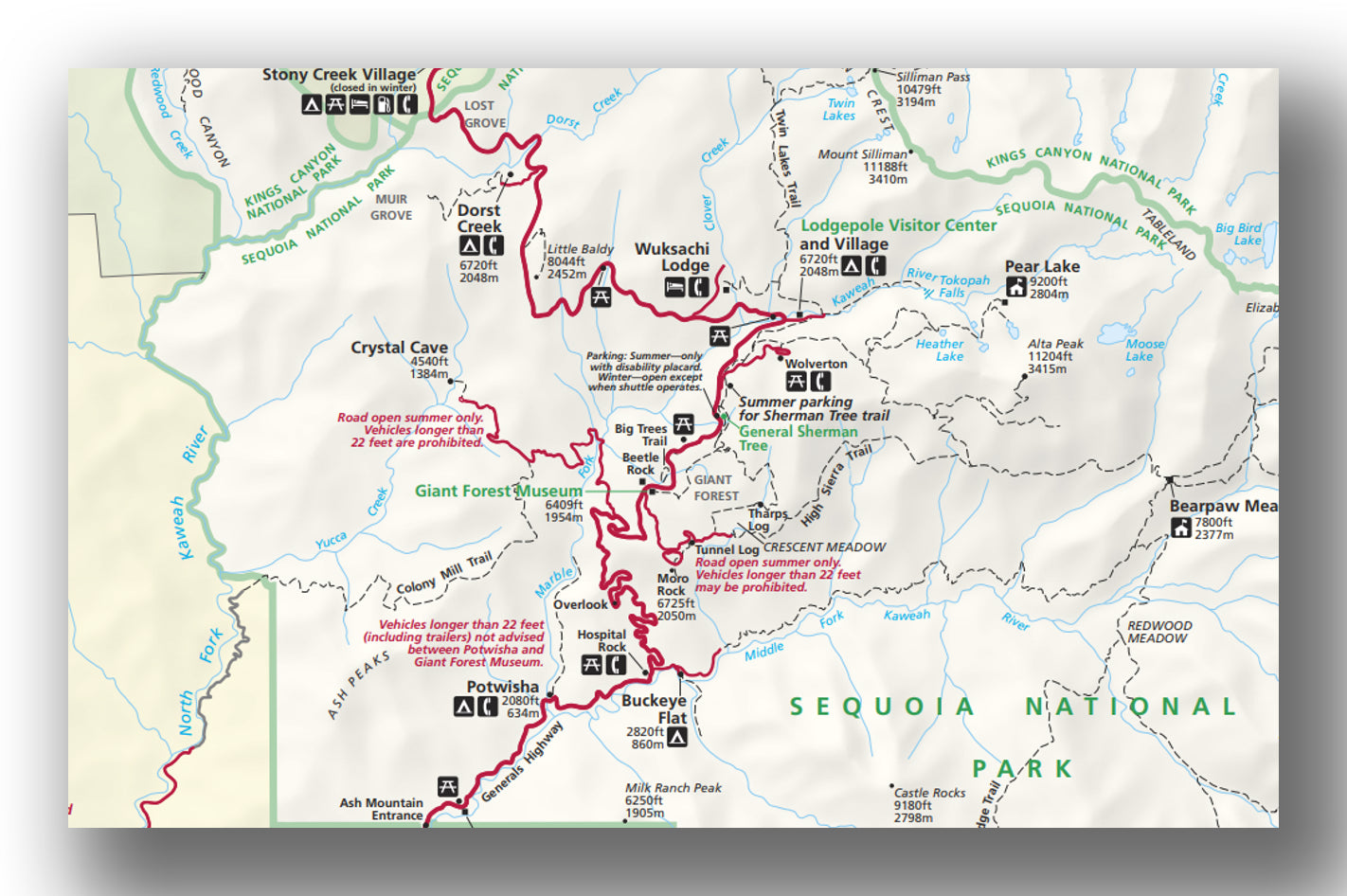 Sequoia National Forest Trail Map