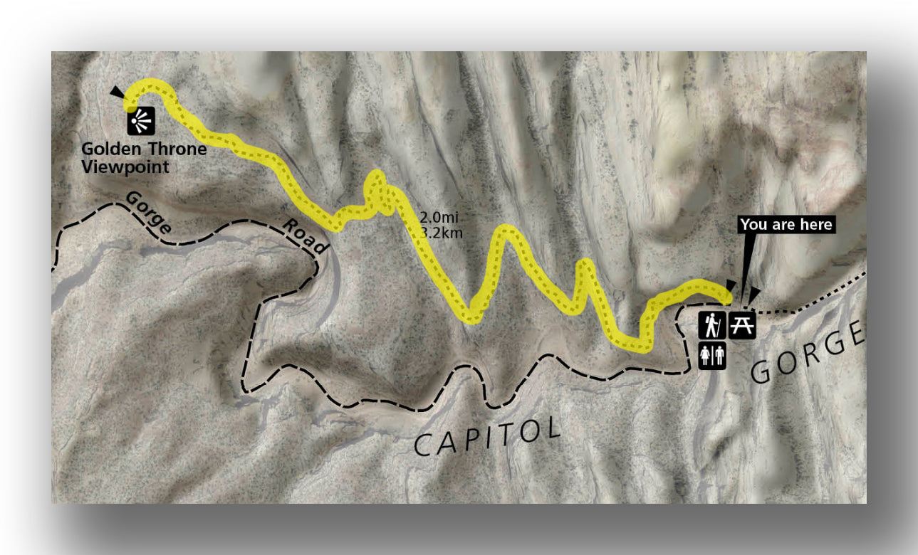 Golden Throne Trail map