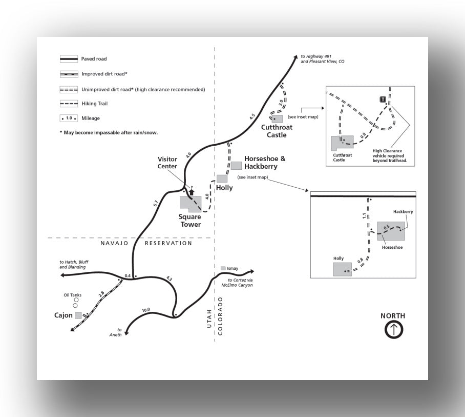 hovenweep national monument map