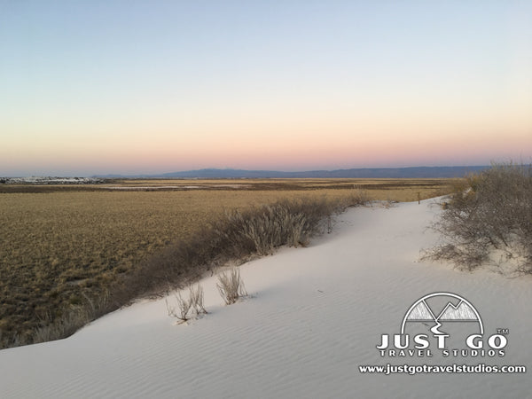 sunset in White Sands National Monument