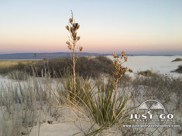 sunset in White Sands National Monument