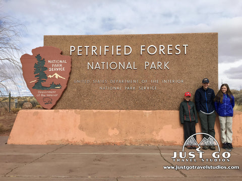 Petrified Forest National Park entrance sign