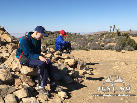 Refueling at the top of Ryan Mountain in Joshua Tree National Park