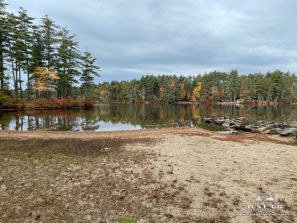 Beach in the fall at Pawtuckaway State Park