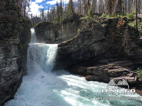 Saint Mary Falls in Glacier National Park