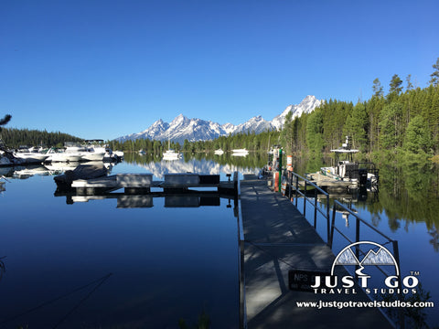 Jackson Lake in Grand Teton National Park in Colter Bay Village