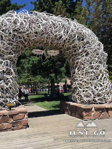 Elk Antler Arch in Jackson, Wyoming