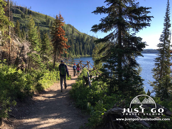 Hiking near Jenny Lake in grand Teton National Park