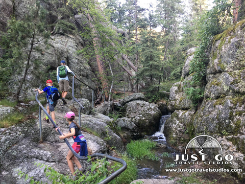 hiking near sylvan lake in Custer State Park