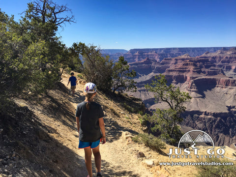 The rim trail is unpaved trails in Grand Canyon National Park