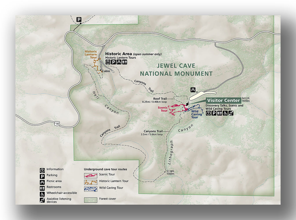 jewel cave map