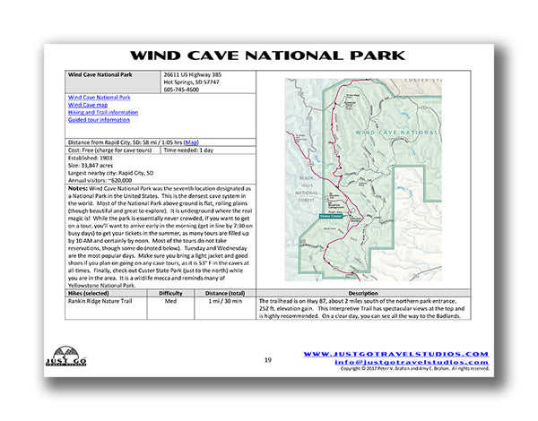 Wind Cave Itinerary