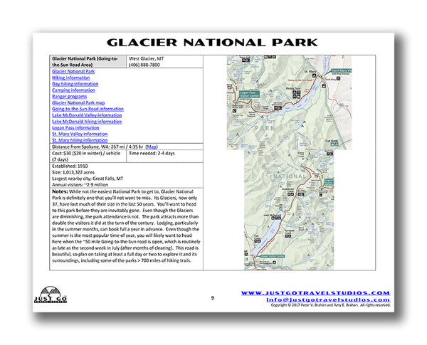 Glacier Itinerary