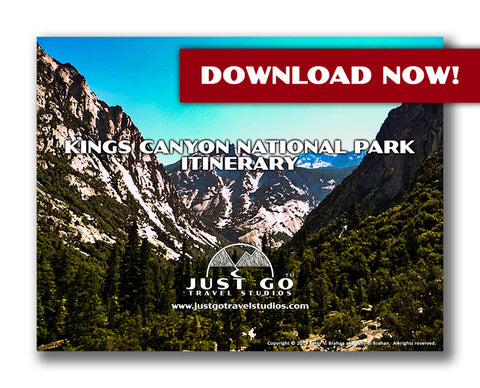 kings canyon national park itinerary