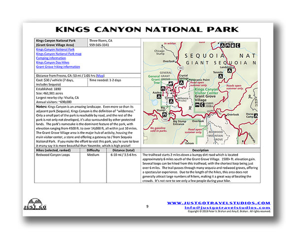 Kings Canyon National Park Itinerary