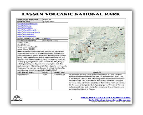 Lassen Volcanic National Park Itinerary