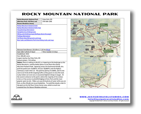 Rocky Mountain National Park Itinerary
