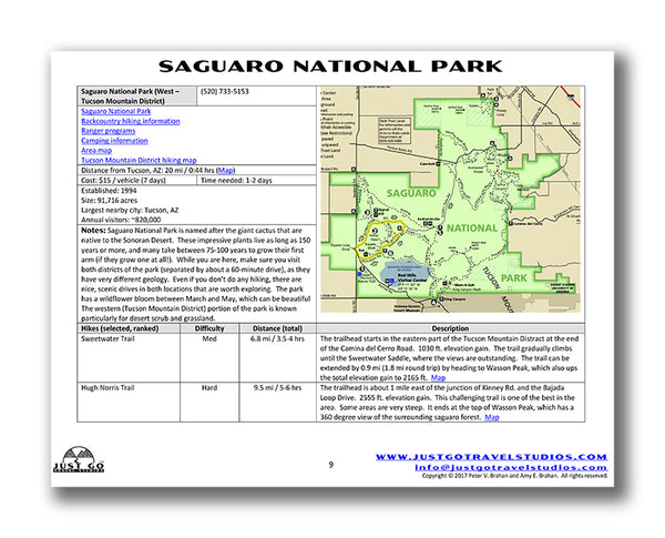 Saguaro National Park Itinerary